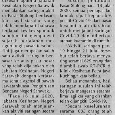 4. Kluster Pasar Stutong Diisytihar Tamat Utusan Sarawak. Pg4