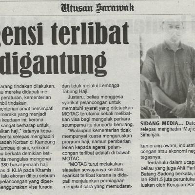 13.7.2022 Utusan Sarawak Pg. 6 Lesen Agensi Terlibat Boleh Digantung