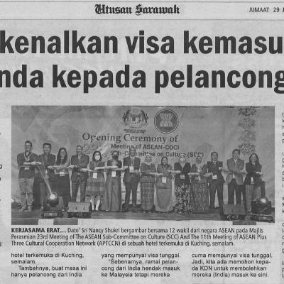 29.7.2022 Utusan Sarawak Pg.6 Perkenalkan Visa Kemasukan Berganda Kepada Pelancong Asing