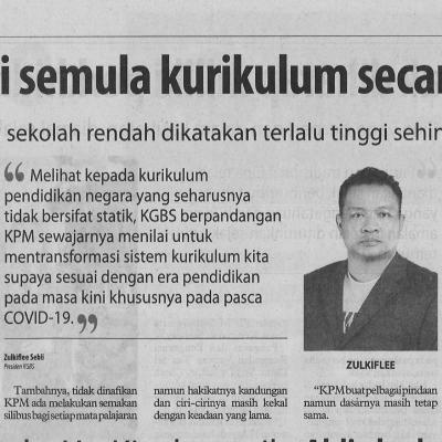 7.7.2022utusan Borneo Pg.4 Kpm Digesa Teliti Semula Kurikulum Secara Komprehensif