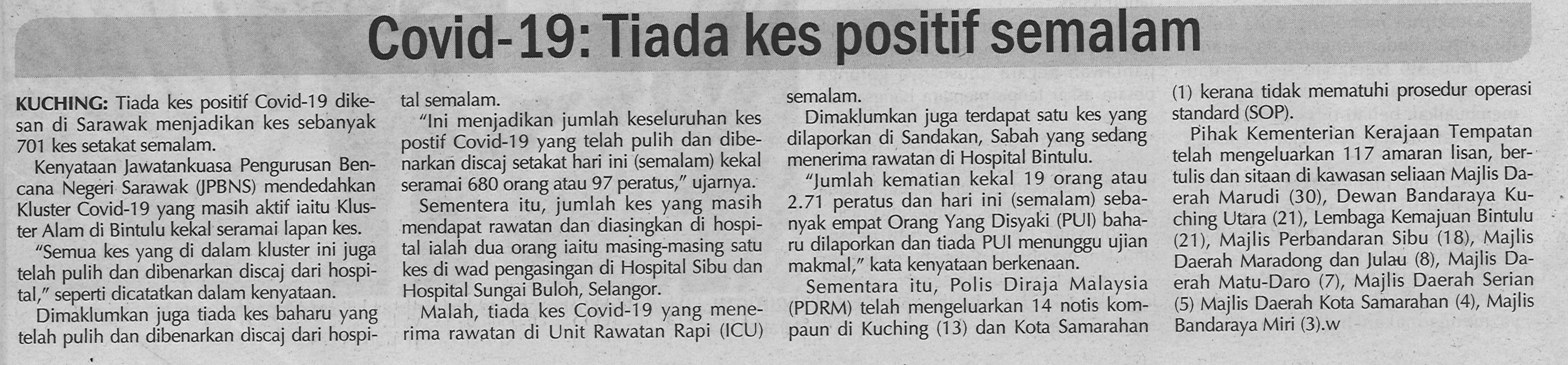 Keratan Akhbar September 2020