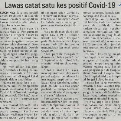 1. Lawas Catat Satu Kes Positif Covid 19 27.9.2020. Pg.4