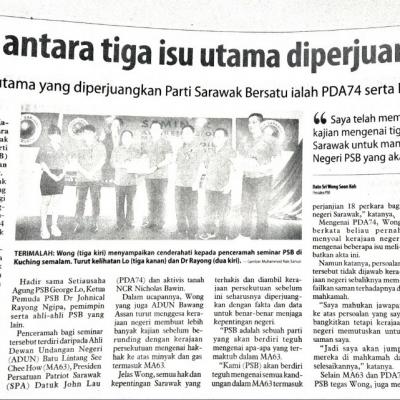 1. Ma63 Antara Tiga Isu Utama Diperjuang Psb Utusan Borneo Pg. 5