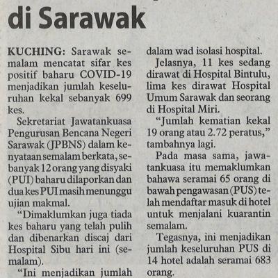 2. Covid 19 Sifar Kes Baharu 12 Pui Baharu Dilaporkan Di Sarawak 1.9.2020. Pg4