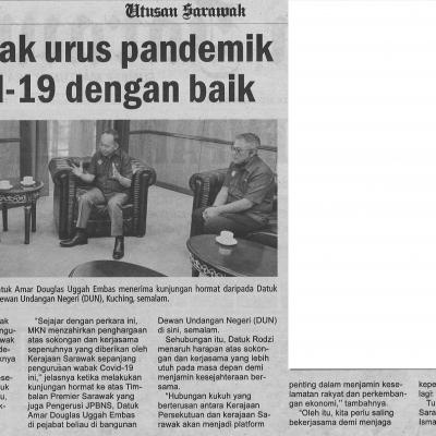 16.8.2022 Utusan Sarawak Pg. 4 Sarawak Urus Pandemik Covid 19 Dengan Baik