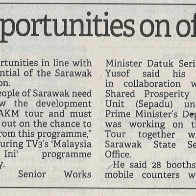 2.8.2022 Borneo Post Pg.3 Swakians Urged To Grab Opportunities On Offer At Upcoming Akm Tour