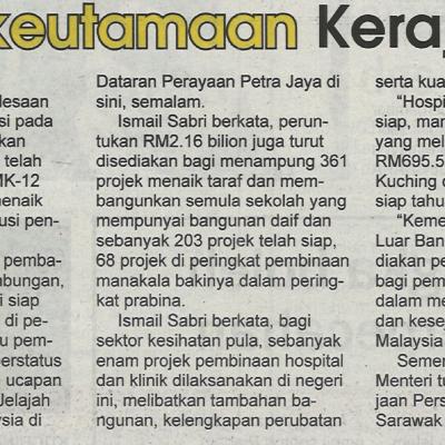 8.8.2022 Utusan Sarawak Pg. 3 Sarawak Keutamaan Kerajaan Pusat