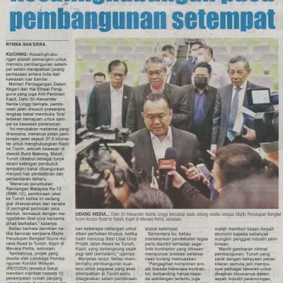 10.9.2022 Utusan Sarawak Pg. 3 Kesalinghubungan Pacu Pembangunan Setempat