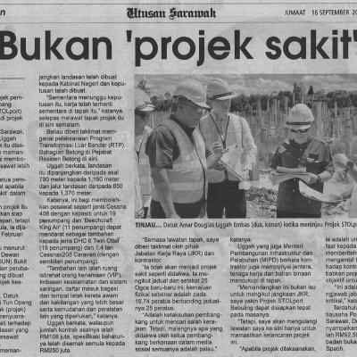 16.9.2022 Utusan Sarawak Pg. 4 Bukan Projek Sakit