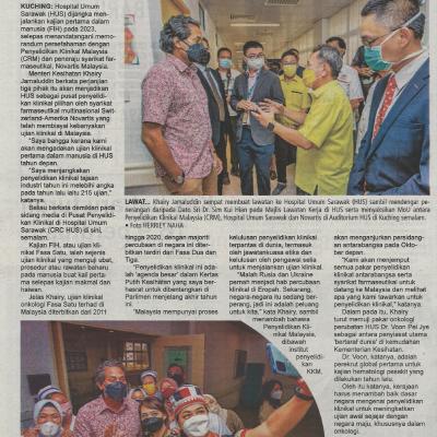 6.9.2022 Utusan Sarawak Pg. 3 Hus Jadi Pilihan Kebanggaan