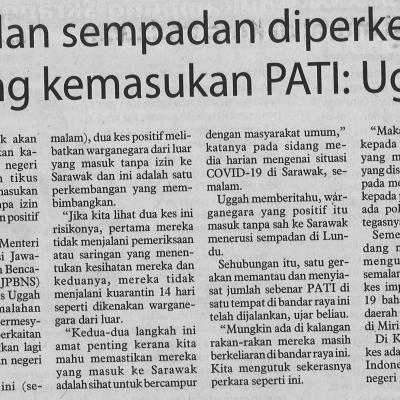 1. Kawalan Sempadan Diperketat Kekang Kemasukan Pati Unggah 16.10.20. Pg.4
