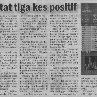 1. Swak Catat Tiga Kes Positif 7.10.2020. Pg.4