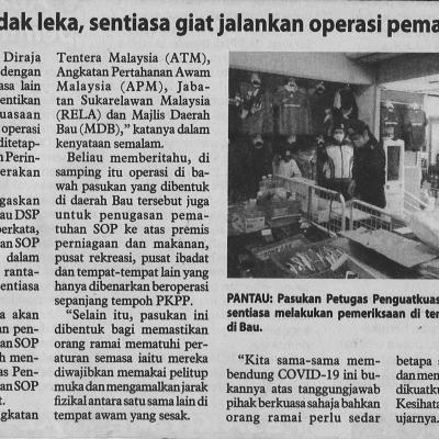 2. Polis Bau Tidak Leka Sentiasa Giat Jalankan Operasi Pematuhan Sop 19.10.20. Pg.19