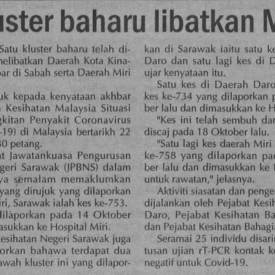 24.10.2020 Utusan Sarawak Pg. 4 Kluster Baharu Libatkan Miri