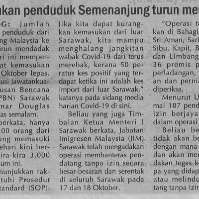 3. Kemasukan Penduduk Semenanjung Turun Mendadak 20.10.20. Pg.4