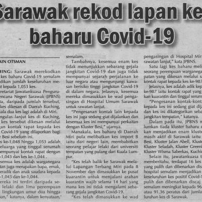 20.11.2020 Utusan Sarawak Pg.6 Sarawak Rekod Lapan Kes Baharu Covid 19