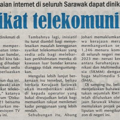 22.11.2020 Mingguan Sarawak Pg.4 Tubuh Syarikat Telekomunikasi Sendiri