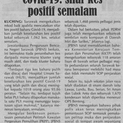 28.11.2020 Utusan Sarawak Pg.4 Covid 19 Sifar Kes Positif Semalam