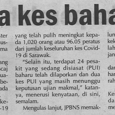29.11.2020 Mingguan Sarawak Pg.4 Covid 19 Tiada Kes Baharu Direkodkan