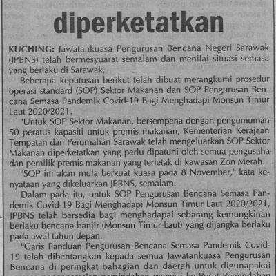 8.11.2020 Mingguan Sarawak Pg.4 Sop Sektor Makanan Diperketatkan