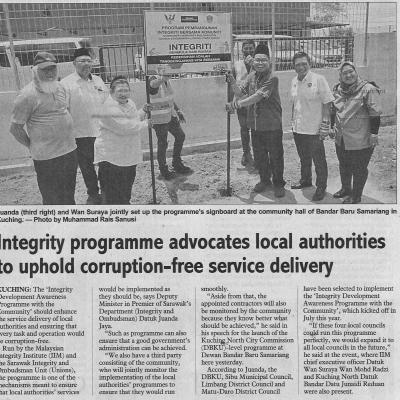 16.10.2022 Sunday Post Pg. 3 Integrity Programme Advocates Local Authorities To Uphold Corruption Free Service Delivery