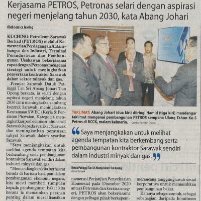 21.10.2022 Utusan Borneo Pg. 3 Kerjasama Tingkat Penyertaan Dalam Sektor Minyak Gas