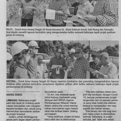 25.10.2022 Utusan Sarawak Pg. 2 Rakyat Tanggung Kerugian Projek Sakit