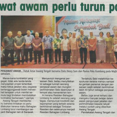 13.12.2022 Utusan Sarawak Pg. 15 Penjawat Awam Perlu Turun Padang