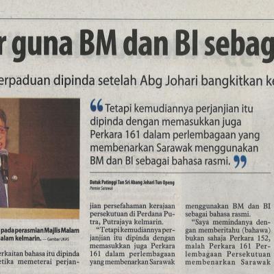 18.12.2022 Utusan Borneo Pg. 3 Sarawak Dibenar Guna Bm Dan Bi Sebagai Bahasa Rasmi