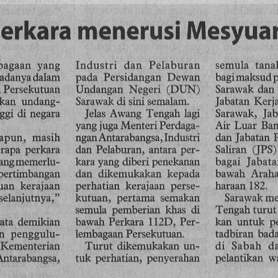 2.12.2022 Utusan Borneo Pg. 4 Sarawak Berjaya Capai Empat Perkara Menerusi Mesyuarat Majlis Khas Mengenai Ma63