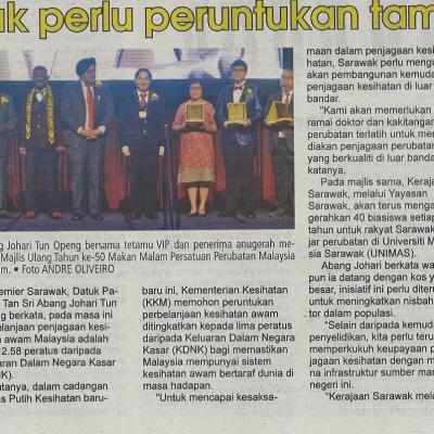 6.12.2022 Utusan Sarawak Pg. 3 Sarawak Perlu Peruntukan Tambahan