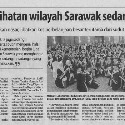 15.1.2023 Utusan Borneo Pg. 5 Autonomi Kesihatan Wilayah Sarawak Sedang Diperhalusi