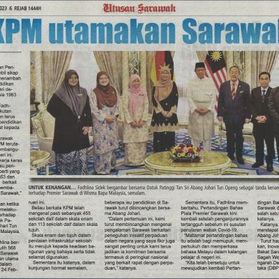 28 Januari 2023 Utusan Sarawak Pg. 3 Kpm Utamakan Sarawak