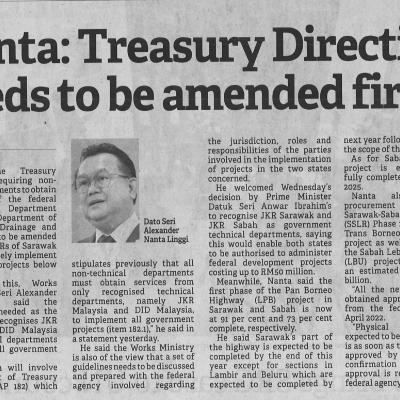 6.1.2023 Borneo Post Pg. 2 Nanta Treasury Directive Needs To Be Amended First