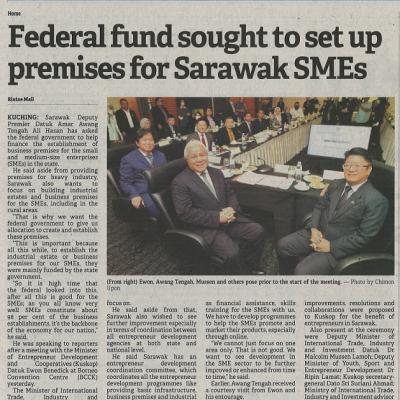 10 Februari 2023 Borneo Post Pg. 3 Federal Fund Sought To Set Up Premises For Sarawak Smes