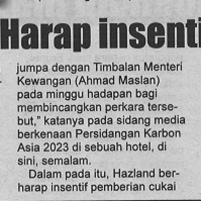 18 Februari 2023 Utusan Sarawak Pg. 4 Belanjawan 2023 Harap Insentif Cukai Diteruskan