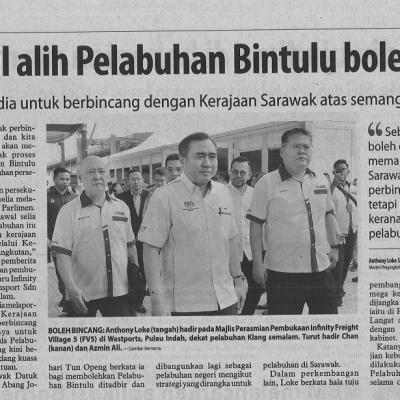 2 Februari 2023 Utusan Borneo Pg. 6 Hasrat Ambil Alih Pelabuhan Bintulu Boleh Bincang