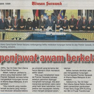 28 Februari 2023 Utusan Sarawak Pg. 3 Lantik Penjawat Awam Berkelayakan