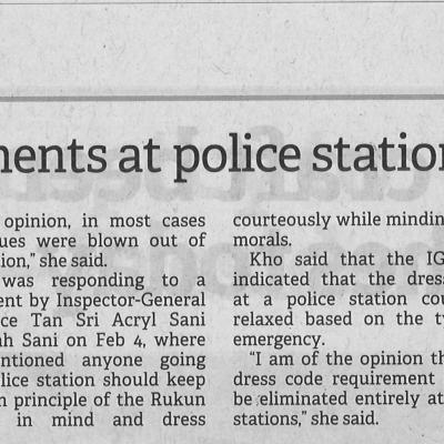9 Februari 2023 Borneo Post Pg. 6 Eliminate Dress Code Requirements At Police Stations Say Supp Women Chief