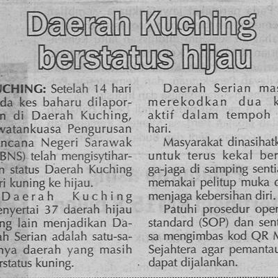 16.12.2020 Utusan Sarawak Pg.4 Daerah Kuching Berstatus Hijau