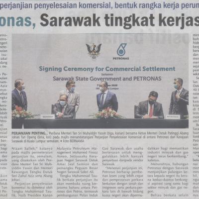 8.12.2020 Utusan Sarawak Pg.3 Petronas Sarawak Tingkat Kerjasama