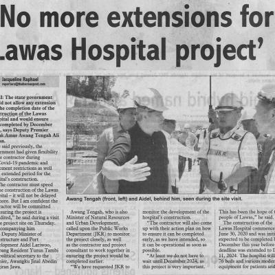 12 Mac 2023 Sunday Post Pg 2 No More Extensions For Lawas Hospital Project