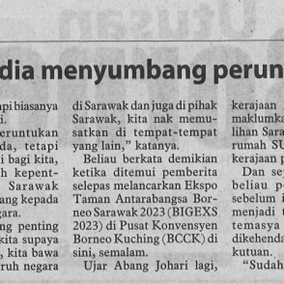 18 Mac 2023 Utusan Borneo Pg. 2 Kerajaan Sarawak Sedia Menyumbang Peruntukan Untuk Jayakan Sukma 2024
