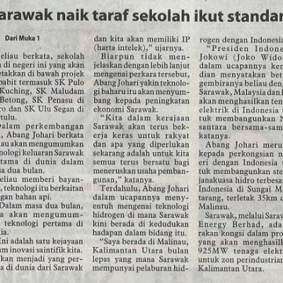 23 Mac 2023 Utusan Borneo Pg. 2 Sarawak Naik Taraf Sekolah Ikut Standard