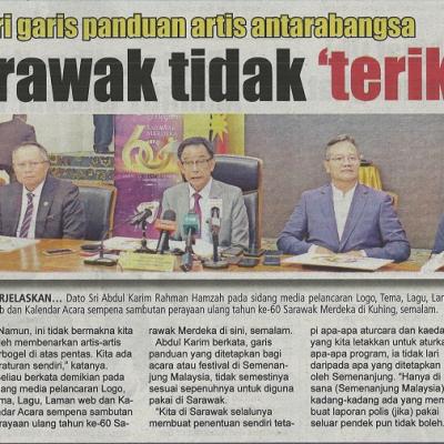 25 Mac 2023 Utusan Sarawak Pg. 3 Sarawak Tidak Terikat