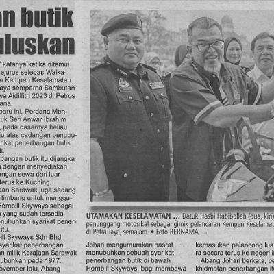 20 April 2023 Utusan Sarawak Pg. 5 Penerbangan Butik Sarawak Diluluskan