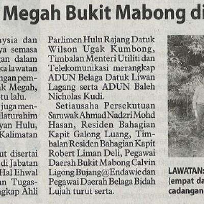 11 Mei 2023 Utusan Borneo Pg. 2 Pembinaan Ciq Tapak Megah Bukit Mabong Diharap Berjalan Lancar