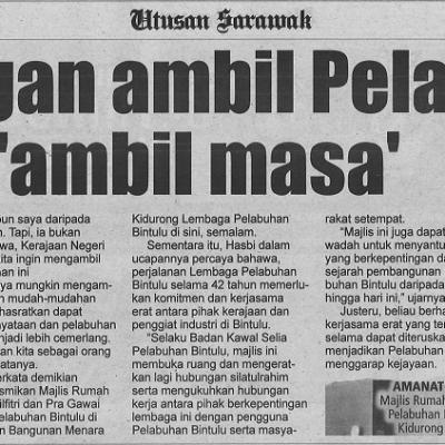 12 Mei 2023 Utusan Sarawak Pg. 6 Rundingan Ambil Pelabuhan Bintulu Ambil Masa