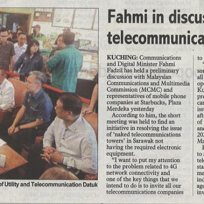 21 Mei 2023 Sunday Post Pg. 1 Fahmi In Discussion To Resolve Naked Telecommunications Towers In Sarawak