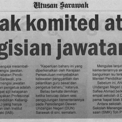 23 Mei 2023 Utusan Sarawak Pg. 4 Sarawak Komited Atasi Isu Pengisian Jawatan Gb